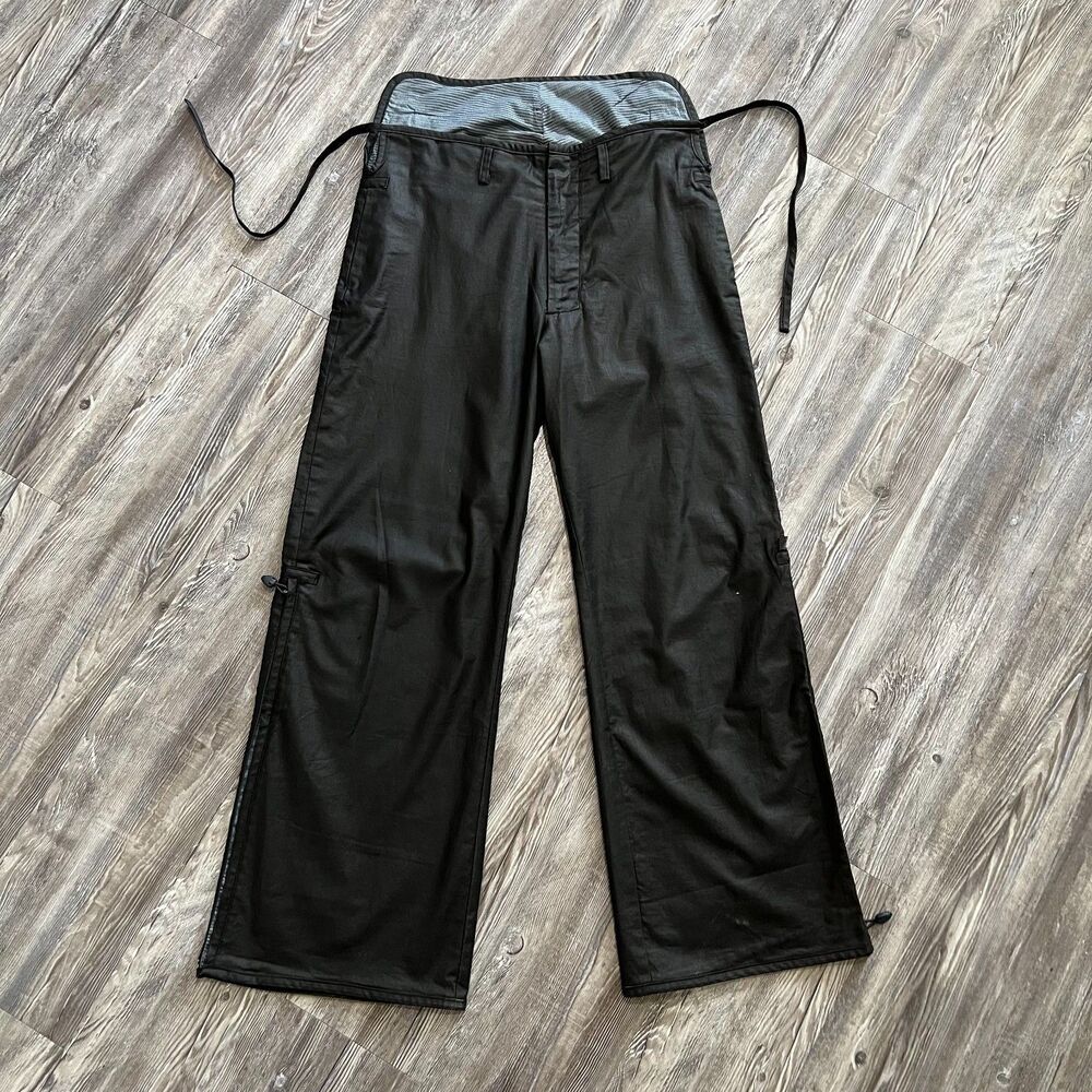 Diesel Linen Blend Ottolinger Wide Leg Zip Vent Pants M